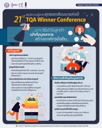 สรุปความรู้จากสุดยอดสัมมนาแห่งปี 21st TQA Winner Conference …เจาะวิธีเข้าใจลูกค้า เข้าถึงบุคลากร สร้างองค์กรยั่งยืน